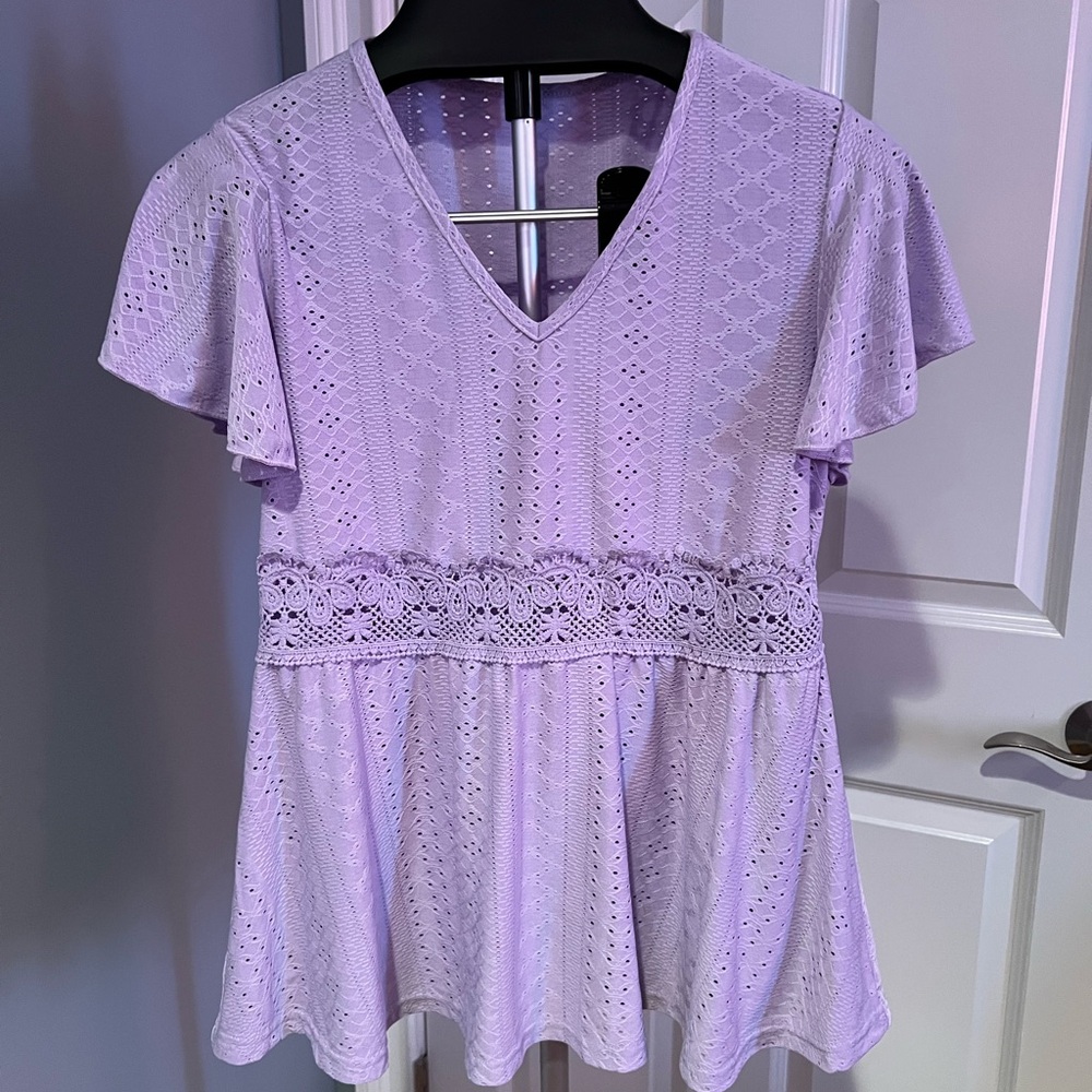 Lavender shirt, L